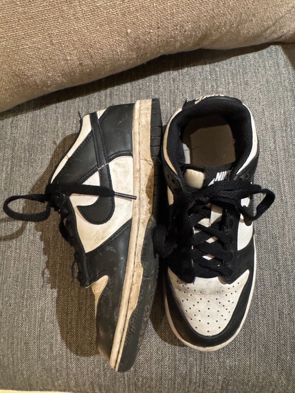 Nike Dunk Low Panda GS Black White Sneakers Youth 4Y - Picture 3 of 9